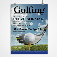 Personalised Golfing Magazine Cover