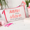 Personalised Grey Heart Toiletry Bag - I Would Shave My Legs