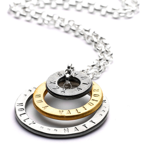 Personalised Group Hug Sterling Silver Necklace