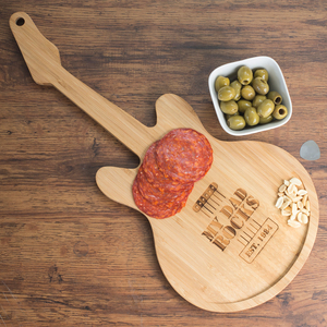 Personalised Guitar Chopping Board - My Dad Rocks