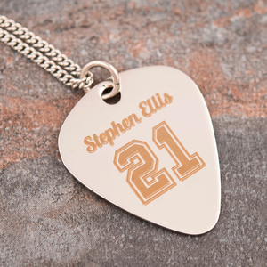 Personalised Guitar Pick Necklace - 21