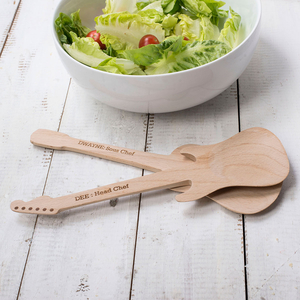 Personalised Guitar Salad Servers