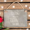 Personalised Hanging Green Slate Sign