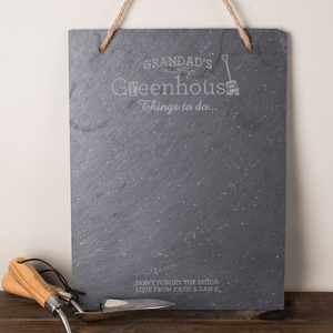 Personalised Hanging Slate Chalk Board - Grandad