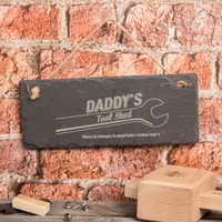 Personalised Hanging Slate Sign - Daddy