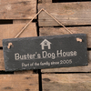 Personalised Hanging Slate Sign - Dog House