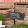 Personalised Hanging Slate Sign - Free Weeds!