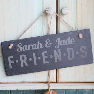 Personalised Hanging Slate Sign - FRIENDS