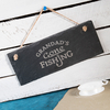 Personalised Hanging Slate Sign - Gone Fishing