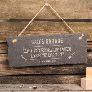 Personalised Hanging Slate Sign - If It