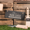 Personalised Hanging Slate Sign - Man Shed,  Restricted Access