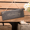 Personalised Hanging Slate Sign - Our First Anniversary