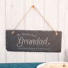 Personalised Hanging Slate Sign - World