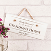 Personalised Hanging White Wooden Sign - Quality Guaranteed