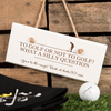 Personalised Hanging White Wooden Sign - To Golf Or Not To Golf?