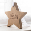 Personalised Hanging Wooden Star - I Love Daddy