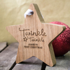 Personalised Hanging Wooden Star - Twinkle Twinkle,  Any Message