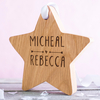 Personalised Hanging Wooden Star - Cupid