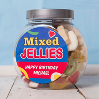 Personalised Haribo Sweet Jar - Birthday Blue