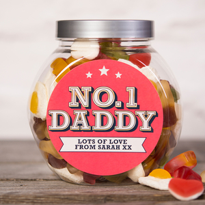 Personalised Haribo Sweet Jar - Daddy