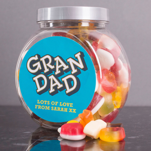 Personalised Haribo Sweet Jar - Grandad