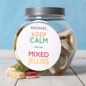 Personalised Haribo Sweet Jar - Keep Calm