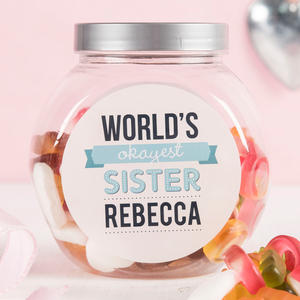 Personalised Haribo Sweet Jar - World