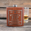 Personalised Harvey Makin Wood-Effect Hip Flask- Unique Blend
