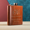 Personalised Harvey Makin Wood Look Hip Flask - My Old Man