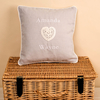 Personalised Heart Dove Cushion - Couples
