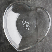 Personalised Heart-Shape Glass Bowl - Couples Initials