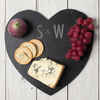 Personalised Heart Shaped Slate Cheese Board - Couple
