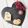 Personalised Heart Shaped Slate Cheese Board - Keep Calm And Eat Cheese