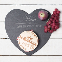 Personalised Heart-Shaped Slate Cheeseboard - Queen of Cheese