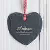 Personalised Heart Shaped Slate Hanging Keepsake Best Friends