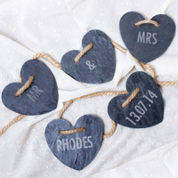 Personalised Heart Slate Bunting