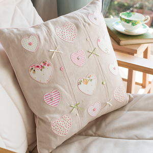 Personalised Hearts & Bows Cushion