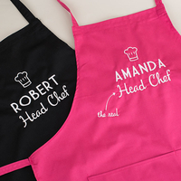 Personalised His And Hers Aprons - Head Chefs