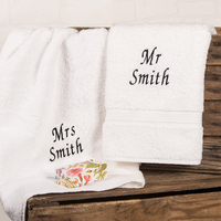 Personalised His and Hers Hand Towels