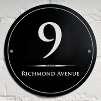 Personalised House Number Plaque - Black