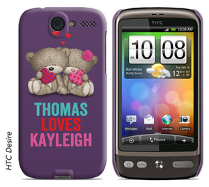 Personalised HTC Phone Cover - Hugs - Love Bears