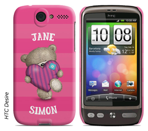 Personalised HTC Phone Cover - Hugs - Patchwork Heart