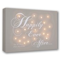 Personalised Illuminated Canvas - Happily Ever After