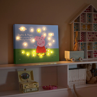 Personalised Illuminated Canvas - Peppa Pig Muddy Puddles