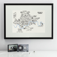 Personalised Illustrated Musical Map Of London
