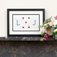 Personalised Initial Love Vintage Letter Frame