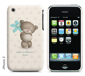 Personalised iPhone Cover - Hugs - Blue Flower
