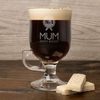 Personalised Irish Coffee Glass With Baileys Miniature - No.1 Mum