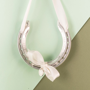 Personalised Ivory Ribbon Horseshoe