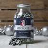 Personalised Jar Of Humbug Sweets - Bah Humbug Stripes